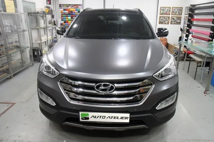 산타페DM 전체랩핑, 에이버리 새틴 그레이 메탈릭, Avery Satin Grey Metallic.