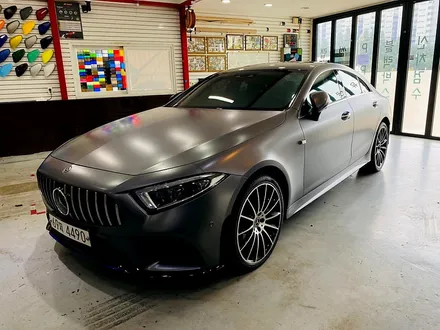 벤츠 CLS 400D 전체랩핑 사틴다크그레이.