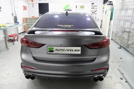 아반떼 스포츠 3M 사틴 다크그레이 전체랩핑. 3M 1080 S261 Satin Dark Gray. 랩핑 잘하는곳, 오토아틀리에, 3M 인증시공자.