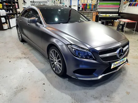 벤츠 CLS 400 사틴다크그레이 전체랩핑 시공 의정부 양주 랩핑샵 오토아틀리에.