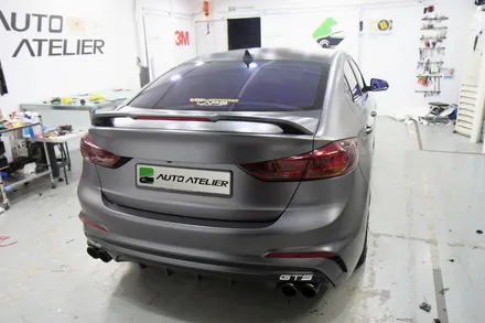 아반떼 스포츠 3M 사틴 다크그레이 전체랩핑. 3M 1080 S261 Satin Dark Gray. 랩핑 잘하는곳, 오토아틀리에, 3M 인증시공자.