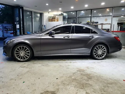 벤츠 CLS 400 사틴다크그레이 전체랩핑 시공 의정부 양주 랩핑샵 오토아틀리에.