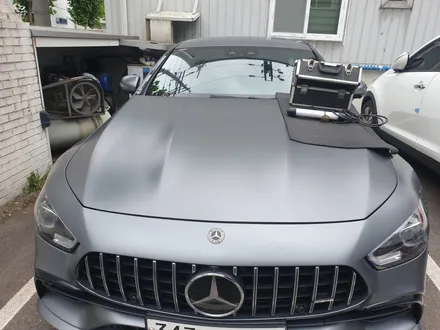 김해자동차유리복원 벤츠 Amg GT43 앞유리 돌빵 수리 / 부산 해운대