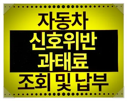신호위반 벌금 벌점 과태료 금액 조회 방법 / 부산 해운대