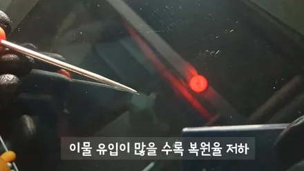 부산자동차유리복원 테슬라 돌빵수리하기 / 부산 해운대