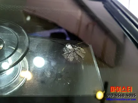 김해자동차유리용접 주행중 생긴 돌빵 수리해요 / 부산 해운대