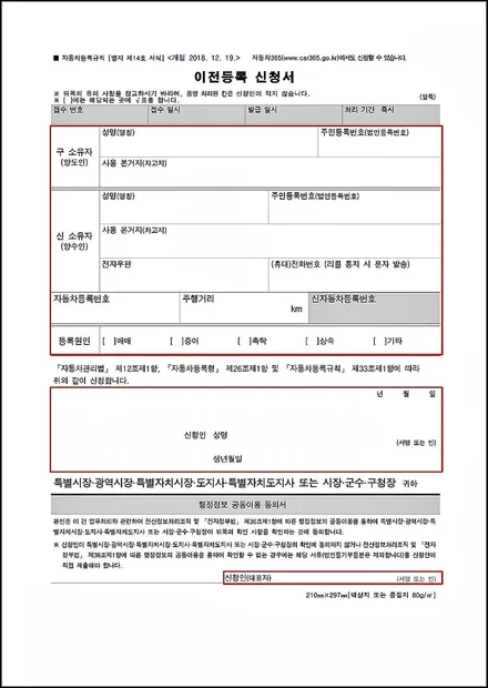 가족 간 자동차 명의이전 방법 및 준비서류 (인터넷 신청) 완벽 정리 / 부산 해운대
