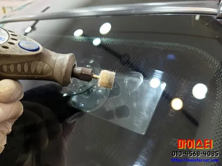 김해자동차유리용접 주행중 생긴 돌빵 수리해요 / 부산 해운대