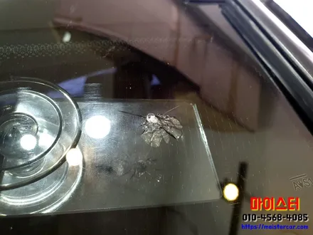 김해자동차유리용접 주행중 생긴 돌빵 수리해요 / 부산 해운대