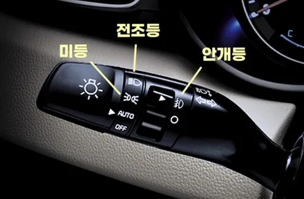 자동차 라이트/전조등 표시, 안개등 미등 상향등 조작법 및 켜는 법 알려드려요. / 부산 해운대