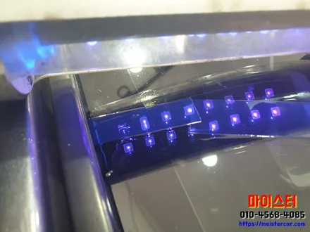 부산차유리용접 길게 깨진 자동차 유리 수리하기 / 부산 해운대