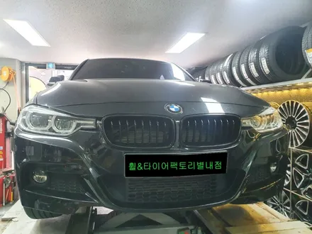 [남양주휠도색]BMW 3시리즈 (F30) 320d 18인치 고스트크롬 휠복원&휠도색 + 타이어교체 ( 225-45-18 한국 키너지EX 두본 ) / 남양주시 별내동