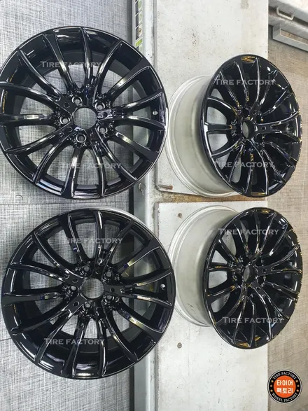 [남양주휠도색]BMW 5시리즈 (F10)  520d 18인치 순정휠 블랙유광 휠복원&휠도색 / 남양주시 별내동