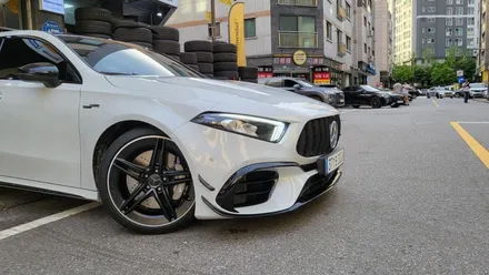 [남양주휠도색]벤츠 A클래스 (W177) A45AMG 19인치 순정휠 다이아몬드컷팅 블랙무광 휠복원&휠도색 / 남양주시 별내동