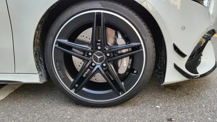 [남양주휠도색]벤츠 A클래스 (W177) A45AMG 19인치 순정휠 다이아몬드컷팅 블랙무광 휠복원&휠도색 / 남양주시 별내동