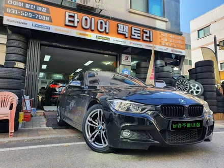 [남양주휠도색]BMW 3시리즈 (F30) 320d 18인치 고스트크롬 휠복원&휠도색 + 타이어교체 ( 225-45-18 한국 키너지EX 두본 ) / 남양주시 별내동