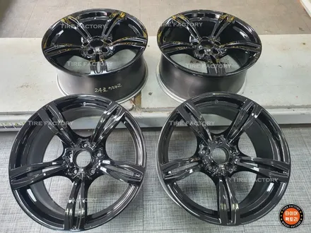 [남양주휠도색]BMW 5시리즈 (F10) 520d 19인치 순정휠 블랙유광 휠복원&휠도색 + 크렉수리 (알곤용접) / 남양주시 별내동