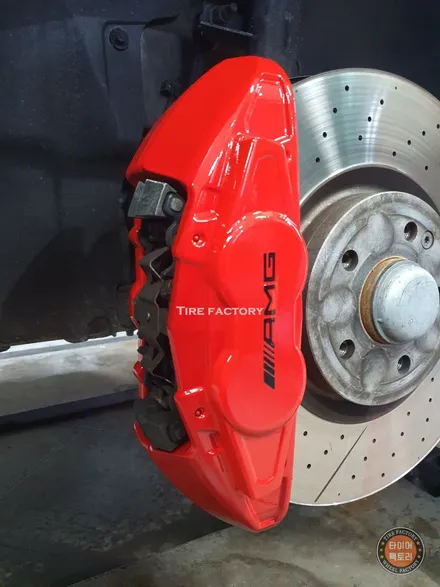 [남양주휠도색]벤츠 A클래스 45 AMG 18인치 블랙무광 휠복원 + 캘리퍼도색 레드도장 / 남양주시 별내동
