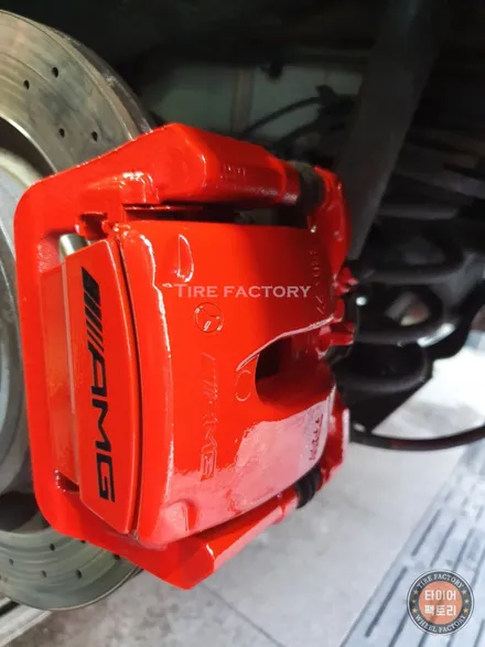 [남양주휠도색]벤츠 A클래스 45 AMG 18인치 블랙무광 휠복원 + 캘리퍼도색 레드도장 / 남양주시 별내동
