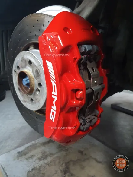[남양주휠도색]벤츠 GT43 AMG 20인치 블랙무광 휠복원&휠도색 + 캘리퍼도색 레드도장 타이어 교체 ( 295-35-20 미쉐린 파일럿스포츠4s 두본 ) / 남양주시 별내동