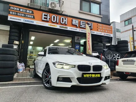 [남양주휠도색]BMW 3시리즈 ( F30 ) 320d 18인치 고스트크롬 휠복원&휠도색 + 캘리퍼도색 레드도장 + 타이어교체 / 남양주시 별내동