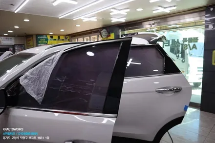 현대 싼타페 맥스크루즈 이비오스 GX80 반사썬팅 전체 시공 / 고양시 덕양구 대자동