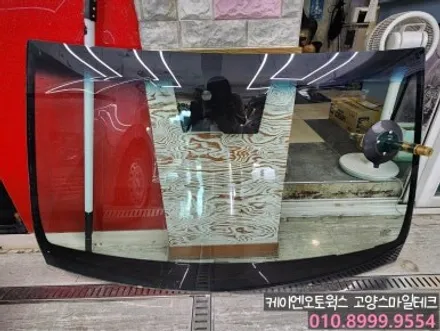 렉스턴스포츠 군용차량 파손된 유리교체 후 열차단 전면썬팅 이비오스CX90 / 고양시 덕양구 대자동