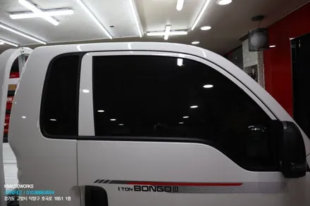봉고3 이비오스 슈젠 CX60 썬팅 재시공, 아이뷰 2K 블랙박스 작업 / 고양시 덕양구 대자동