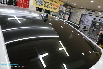 아반떼 AD 뽀글이 기포필름 열선 재시공 작업 / 고양시 덕양구 대자동