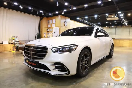신형 벤츠 S400d 포칼 스피커 튜닝기, 오렌지커스텀 뉴 데모카! / 서울 용산
