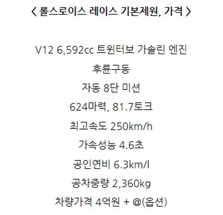 롤스로이스 레이스 - 카오디오 튜닝 오렌지커스텀 / 서울 용산