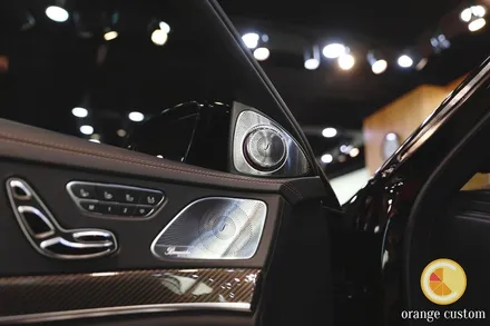 신형 벤츠 S400d 포칼 스피커 튜닝기, 오렌지커스텀 뉴 데모카! / 서울 용산