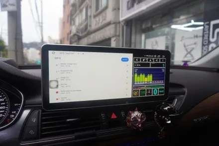 아우디 A7 아이나비xNV700 안드로이드셋탑 내비게이션 네트워크전자 국산 12.3인치 모니터 시공
