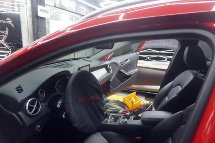 벤츠 GLA 4500AB 모니터 블랙아웃 화면 깜박임 후방카메라 안됨 고장 탈거 해외 직구 리눅스 카플레이 안드로이드오토 전용 모니터 설치