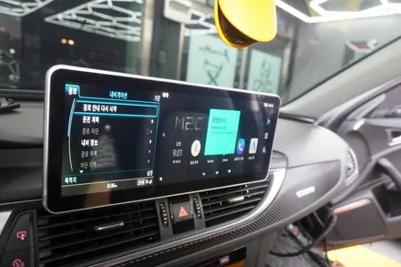 [예약제1인시공 캡틴홍] 아우디 A6 C7 내비게이션 모니터 교체 국산12.3인치 빅스크린 안드로이드셋탑 M2C200A 아틀란V5 기본 사용 제품 매립 시공