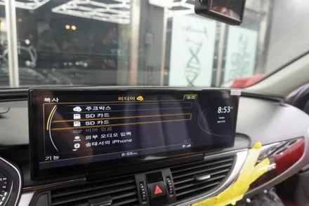 야간 예약 시공 아우디 A6 C7 구형 국산12.3 인치 모니터 M2C200I플러스 탈거 해외직구 15인치 안드로이드올인원 교체 재작업 설치