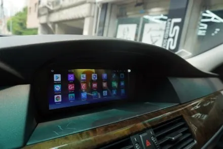 BMW E60 5시리즈 CCC 옵션 해외직구 8.8인치 모니터 안드로이드올인원 내비게이션 후방카메라 연결 설치 시공
