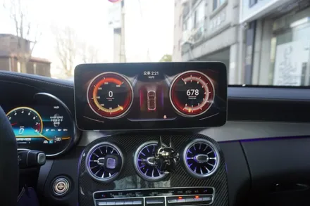 [벤츠코리아내비게이션AS지정점 캡틴홍] 2020 벤츠 C클래스 C63AMG 쿠페 순정 모니터 10.2인치 탈거후 해외직구 12.3인치 교체 레트로핏 튜닝
