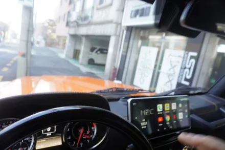 [벤츠공식내비게이션서비스센터 캡틴홍] 벤츠 G바겐 G63AMG 오렌지컬러 차량 모니터 교체 내비게이션 국산 12.3인치 M2C200A플러스 LGU+ 쉐어링 유심은 화웨이라우터 연결