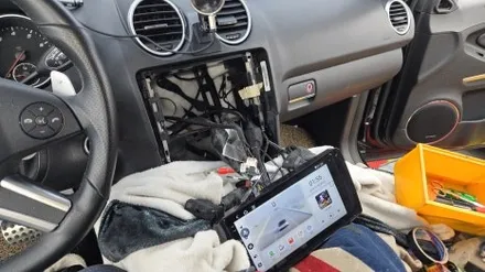 벤츠 ML 63AMG W164 모니터 교체 순정 후방카메라 연결 설치