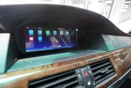 BMW E60 5시리즈 CCC 옵션 해외직구 8.8인치 모니터 안드로이드올인원 내비게이션 후방카메라 연결 설치 시공