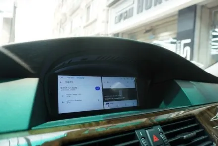BMW E60 5시리즈 CCC 옵션 해외직구 8.8인치 모니터 안드로이드올인원 내비게이션 후방카메라 연결 설치 시공