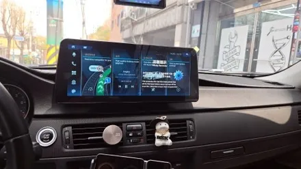 BMW 3시리즈 E90 대시보드 타공 12.3인치 모니터 카인원프로맥스Q 설치