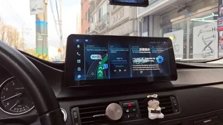 BMW 3시리즈 E90 대시보드 타공 12.3인치 모니터 카인원프로맥스Q 설치