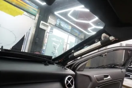 벤츠 A 클래스 후기형 NTG 5.1 해외 직구 10.25인치 안드로이드 내비게이션 모니터 교체  싱크 밀림 음성 지연 솔루션 앰프 설치
