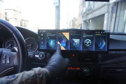 BMW E 바디 3시리즈 328 컨버터블 해외 직구 안드로이드 올인원 15인치 와이드 모니터 교체  신형 스마트키 이지가드 설치 작업