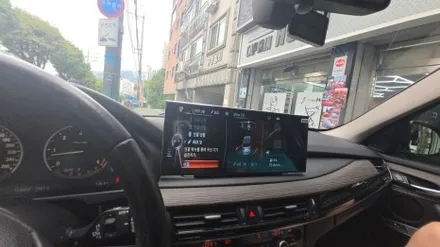 BMW F바디 X6 NBT 15.8인치 모니터 교체 해외 직구 블루투스 연결 카플레이 안드로이드오토 무선 사용 안드로이드 올인원 설치