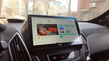 투싼 10인치 마이비 알파 모니터 교체 AHD 후방카메라 설치