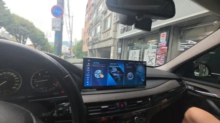 BMW F바디 X6 NBT 15.8인치 모니터 교체 해외 직구 블루투스 연결 카플레이 안드로이드오토 무선 사용 안드로이드 올인원 설치
