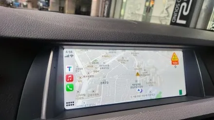 BMW F10 5시리즈 배터리 방전 후 해외 직구 모니터 오작동 탈거 후 카플레이 안드로이드오토 전용 국내 전파인 증 AS 되는 제품 교체 설치